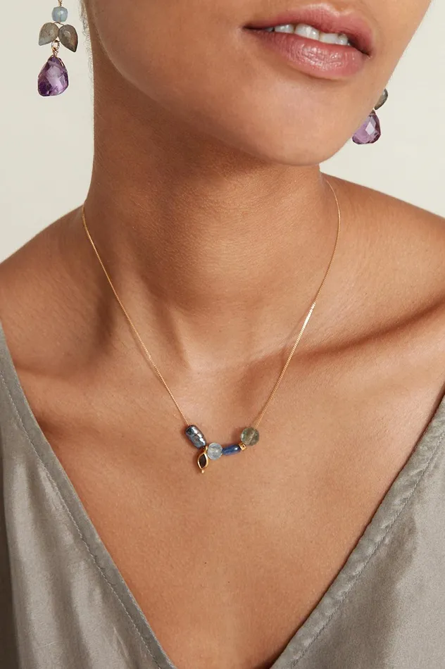 Indira Charm Necklace Blue Mix Women Chan Luu Necklaces