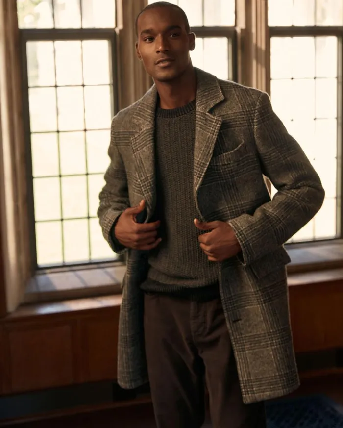 Jackets and Outerwear Men Billy Reid Astor Coat Charcoal