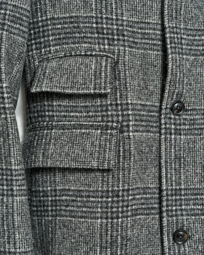 Jackets and Outerwear Men Billy Reid Astor Coat Charcoal