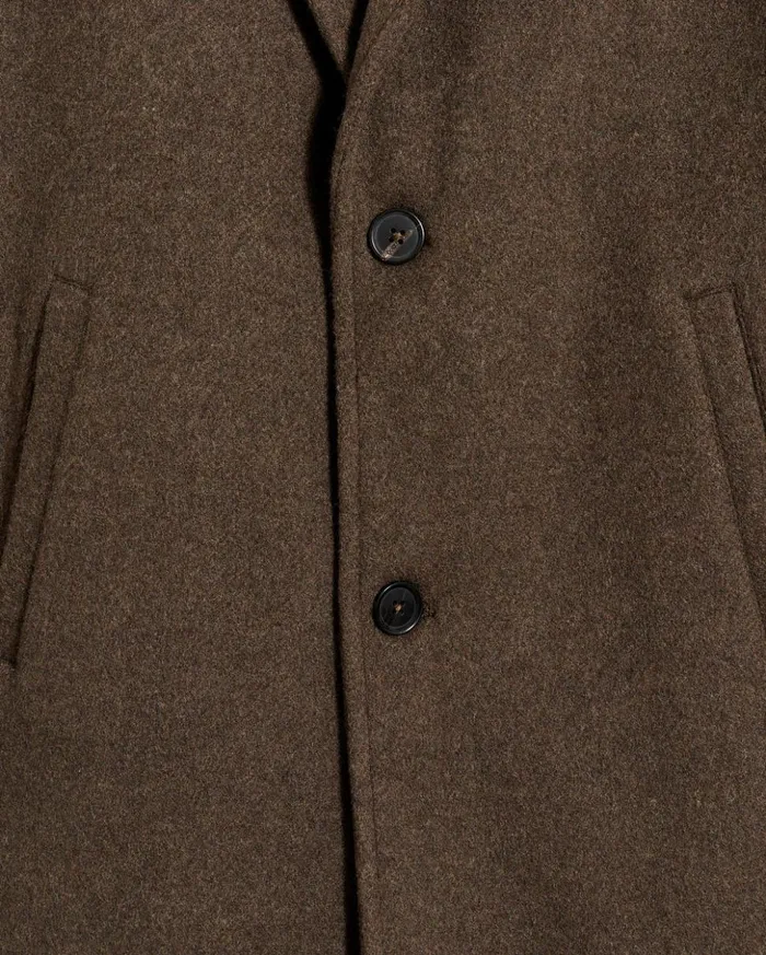 Jackets and Outerwear Men Billy Reid Boiled Wool Jordan Coat Olive