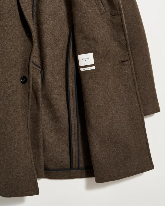 Jackets and Outerwear Men Billy Reid Boiled Wool Jordan Coat Olive
