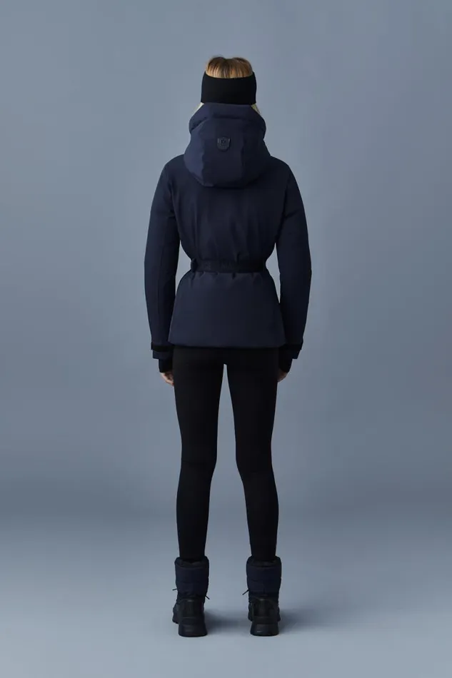 Jackets Women Mackage KRYSTAL Agile360 Belted Down Ski Jacket With Hood Black