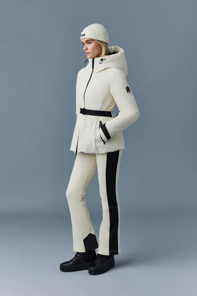 Jackets Women Mackage KRYSTAL Agile360 Belted Down Ski Jacket With Hood Black