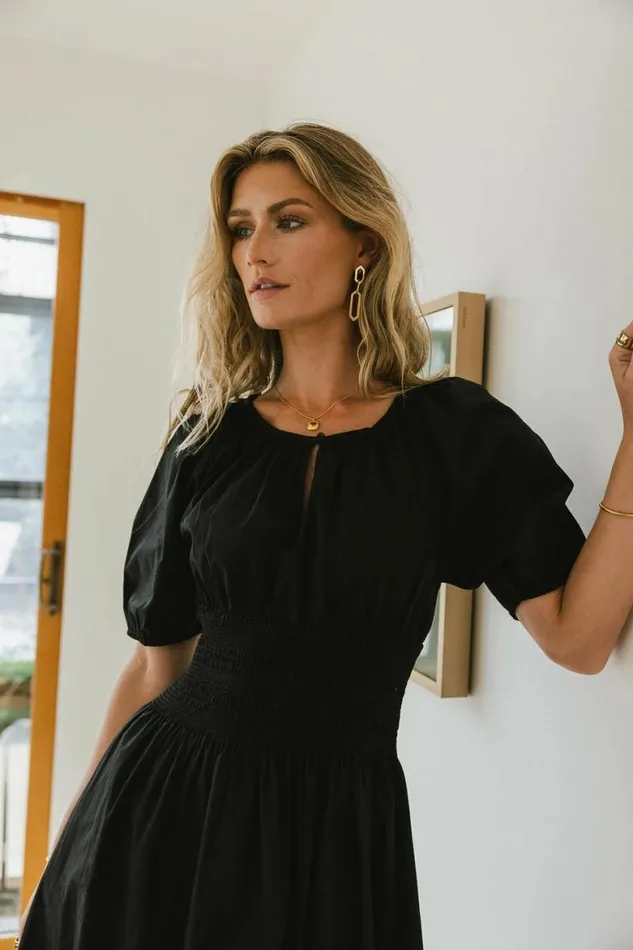 Jaxie Midi Dress In Black Black Women Bohme Dresses