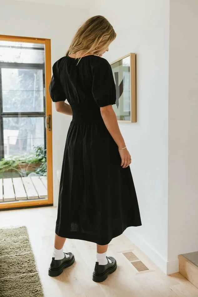 Jaxie Midi Dress In Black Black Women Bohme Dresses