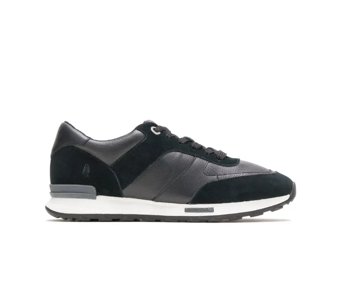 Jenna Jogger Black Leather Women Sneakers Hush Puppies