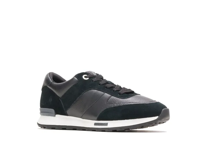 Jenna Jogger Black Leather Women Sneakers Hush Puppies