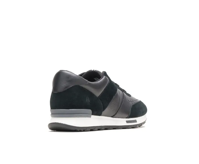 Jenna Jogger Black Leather Women Sneakers Hush Puppies