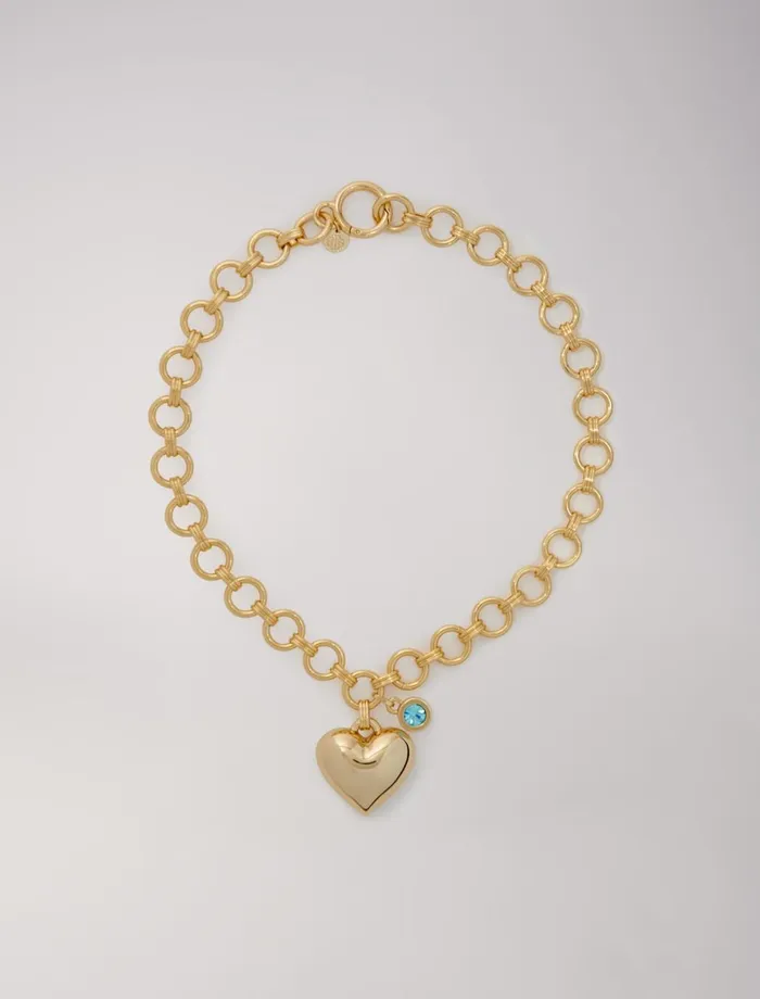 Jewelry Women Maje Gold Heart Necklace Gold