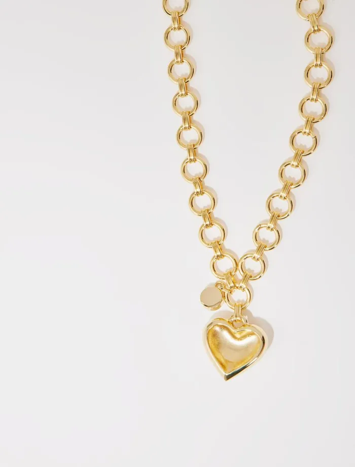 Jewelry Women Maje Gold Heart Necklace Gold