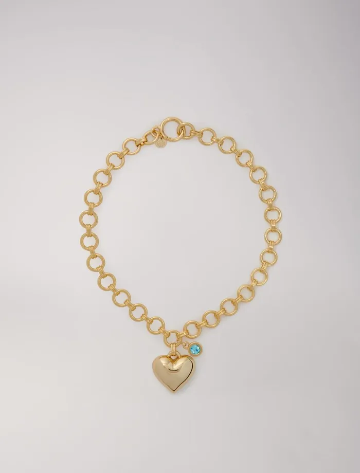 Jewelry Women Maje Gold Heart Necklace Gold