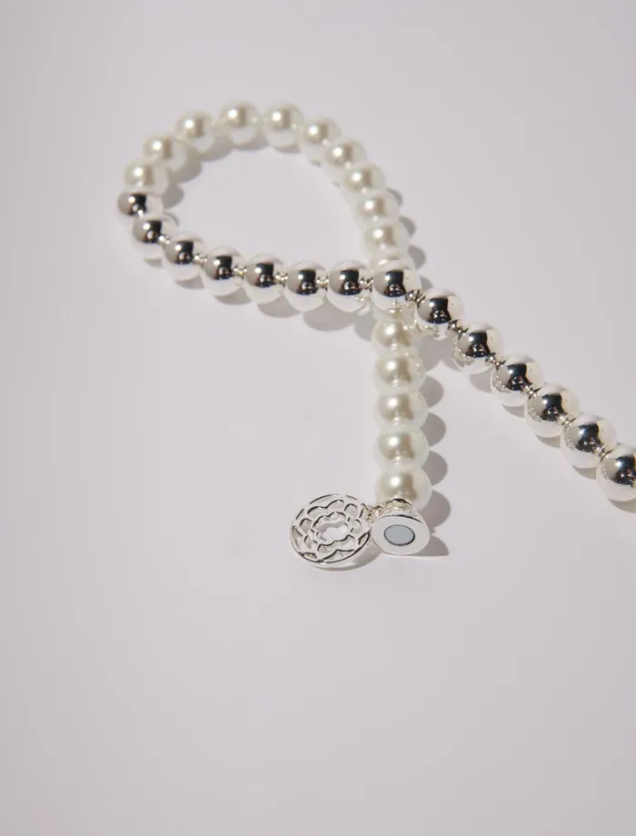 Jewelry Women Maje Mixed Pearl Choker Necklace Silver