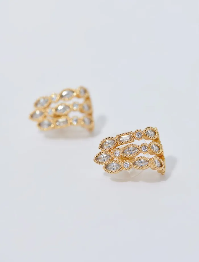 Jewelry Women Maje Rhinestone Earrings Gold