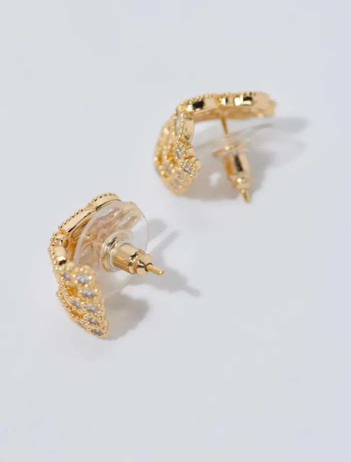 Jewelry Women Maje Rhinestone Earrings Gold