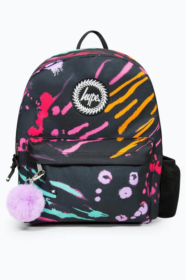 Just Hype Backpacks Hype Girls Iconic Animal Print Black Backpack