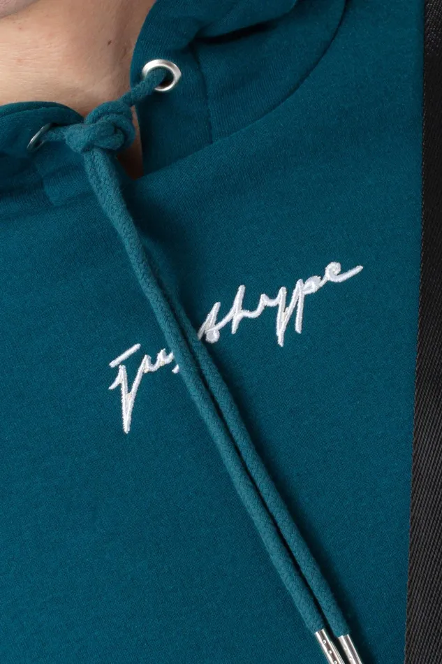 Just Hype Hoodies and Pullovers Hype Mens Teal Scribble Hoodie