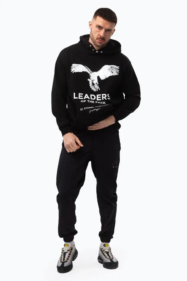 Just Hype Hoodies and Pullovers Justhype Mens Black Leaders Hoodie
