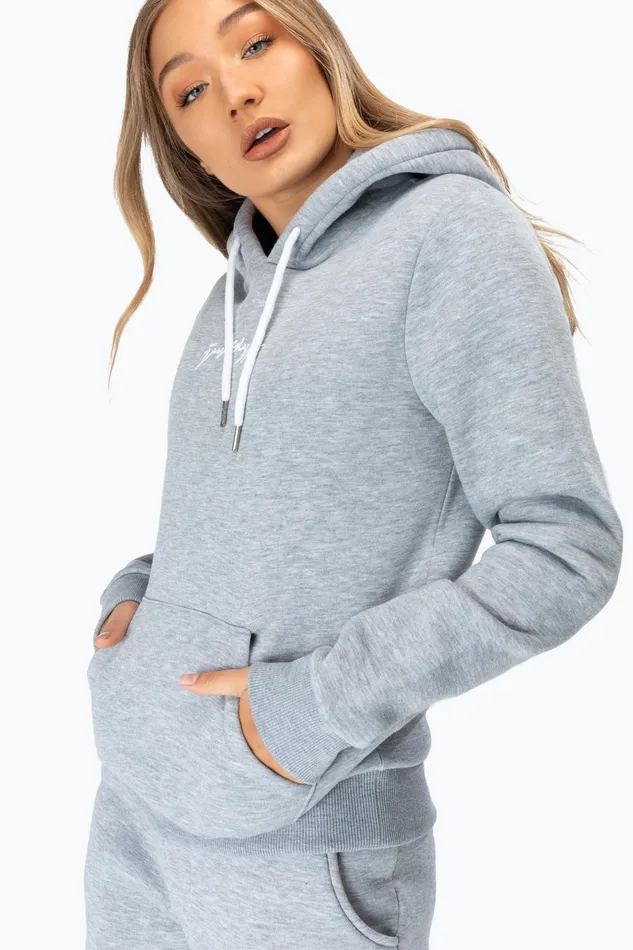 Just Hype Hoodies and Sweatshirts Hype Grey Scribble Logo Women039S Pullover Hoodie