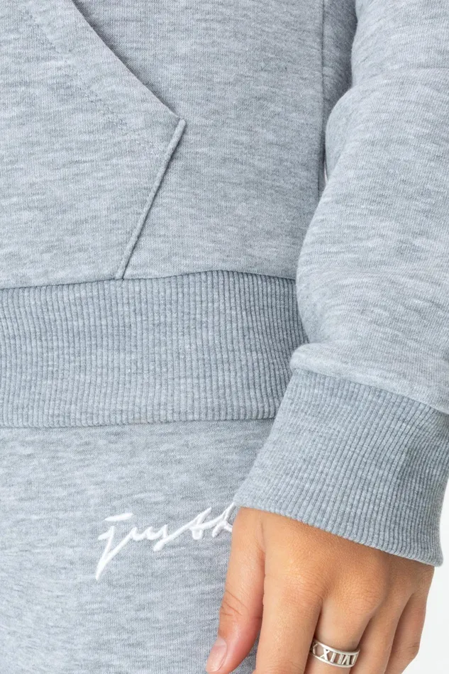 Just Hype Hoodies and Sweatshirts Hype Grey Scribble Logo Women039S Pullover Hoodie