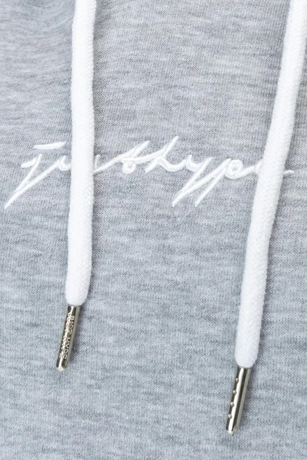 Just Hype Hoodies and Sweatshirts Hype Grey Scribble Logo Women039S Pullover Hoodie