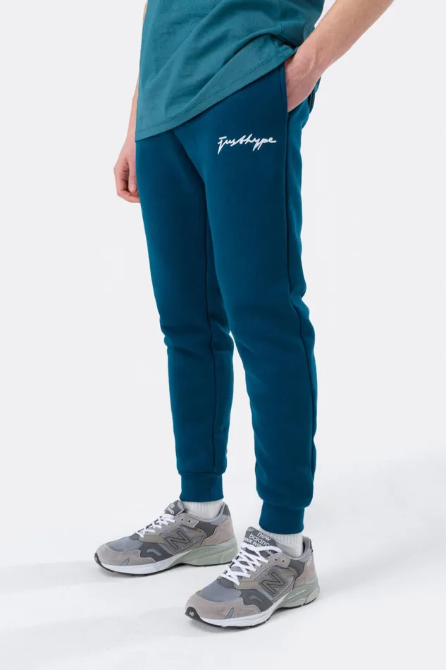 Just Hype Joggers Hype Mens Teal Scribble Joggers