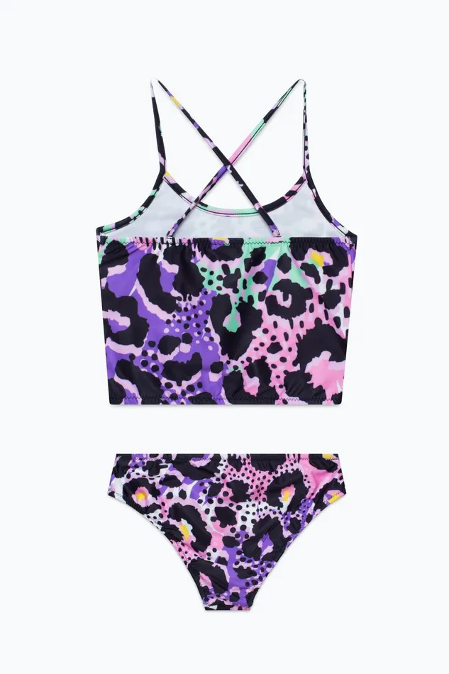 Just Hype Swimwear and Shorts Hype Girls Leopard Script Bikini