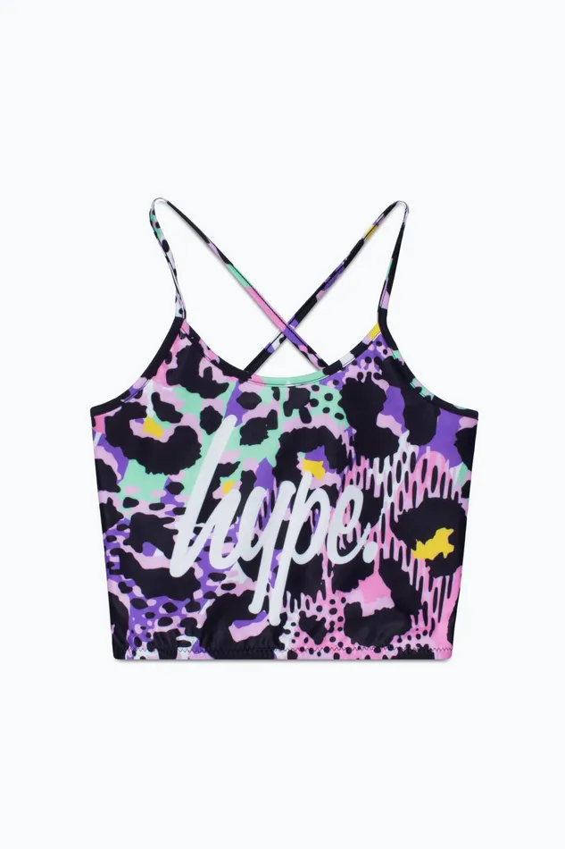 Just Hype Swimwear and Shorts Hype Girls Leopard Script Bikini