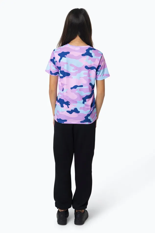Just Hype TShirts Hype Girls Multi Evie Camo TShirt