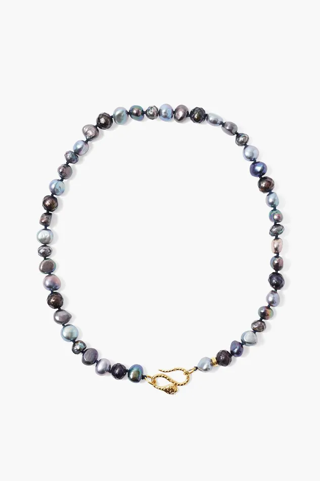 Keshi Pearl Cobra Necklace Peacock Mix Women Chan Luu Necklaces