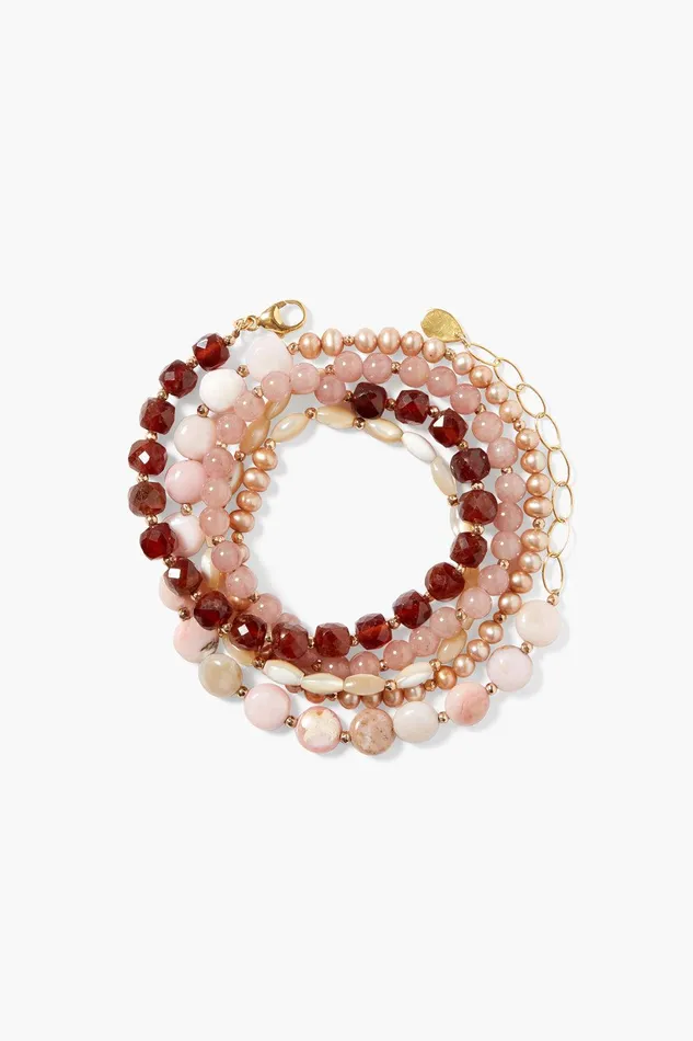 Keyes Naked Wrap Bracelet Pink Mix Women Chan Luu Bracelets
