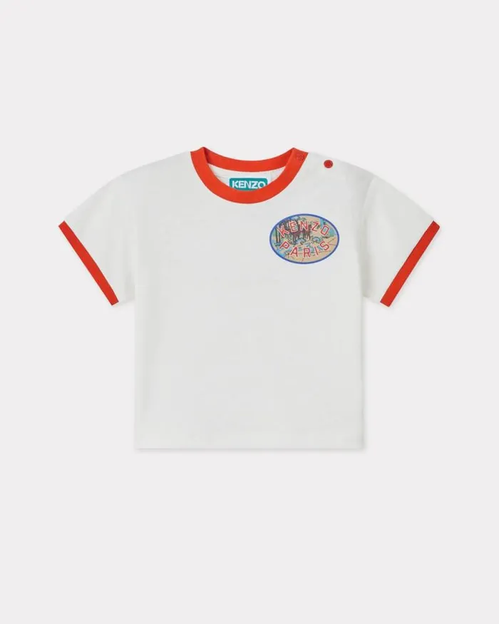 Kids 039KENZO Tour039 Cotton Tshirt Off White Kenzo Babies 1 Month 8211 2 Years