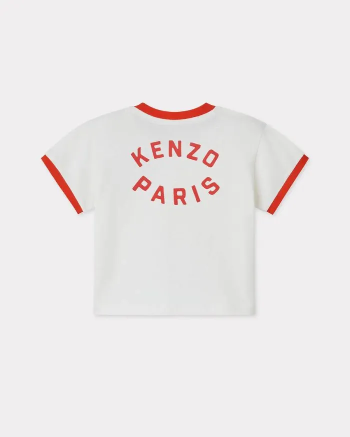 Kids 039KENZO Tour039 Cotton Tshirt Off White Kenzo Babies 1 Month 8211 2 Years
