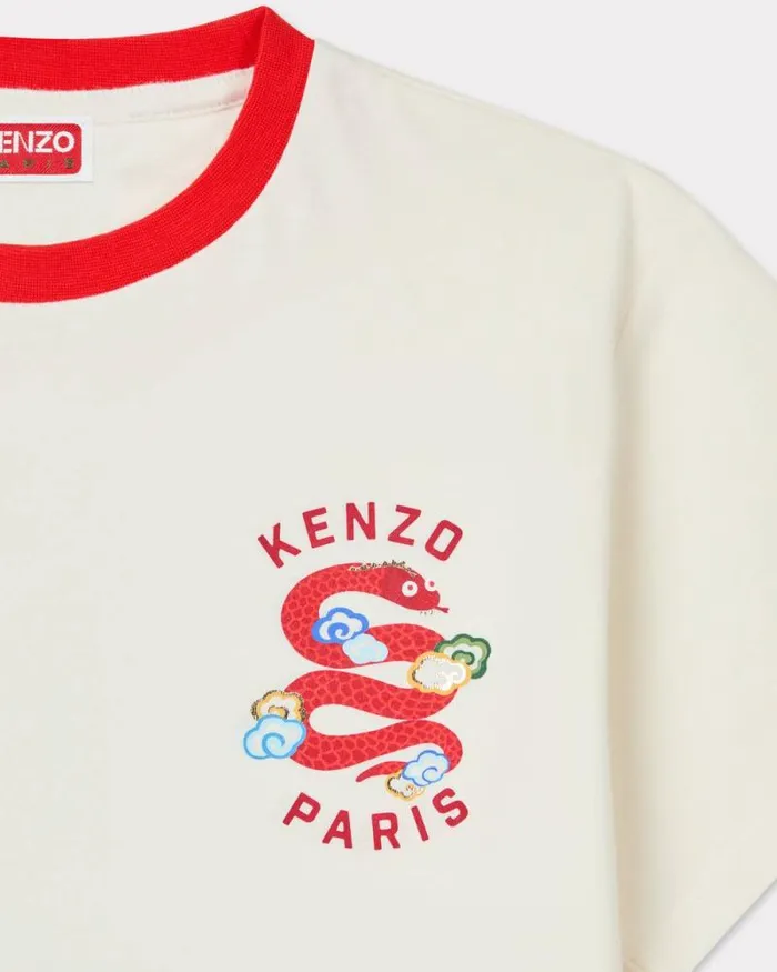 Kids 039Lunar New Year039 Tshirt In Cotton Off White Kenzo Tshirts And Sweatshirts