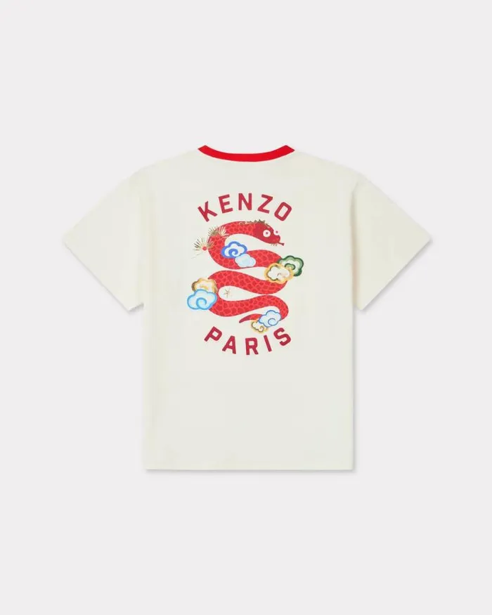 Kids 039Lunar New Year039 Tshirt In Cotton Off White Kenzo Tshirts And Sweatshirts