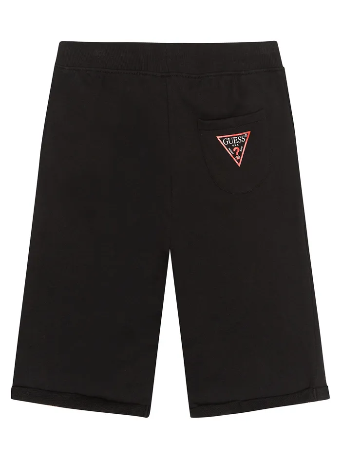 Kids Big Boy GUESS Eco Black Active Shorts 716 Kids Big Boy GUESS Eco Black Active Shorts 716