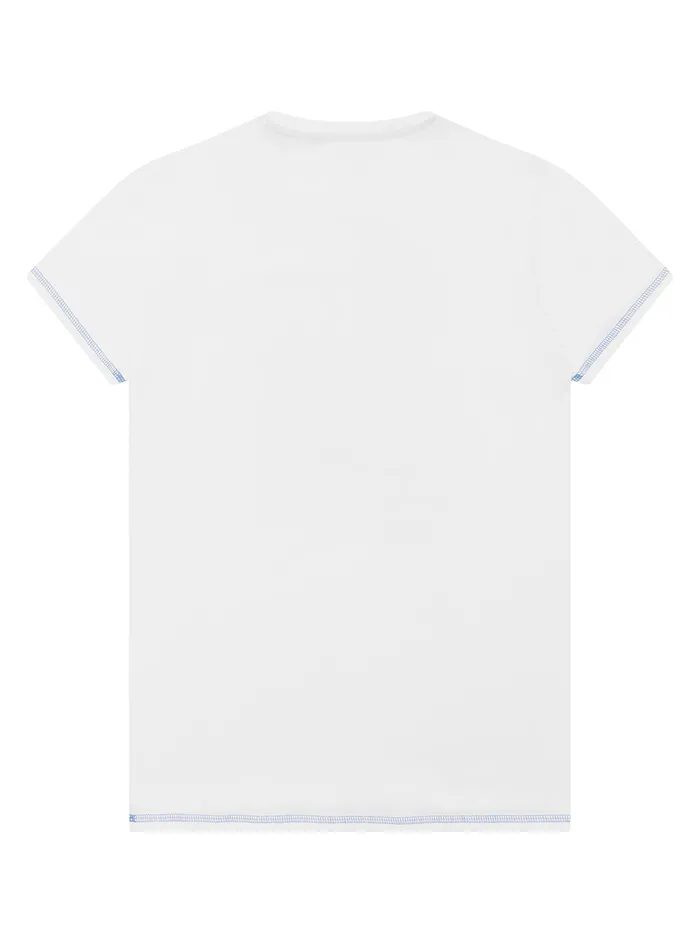 Kids Big Boy GUESS White Graphic Logo Tshirt 716