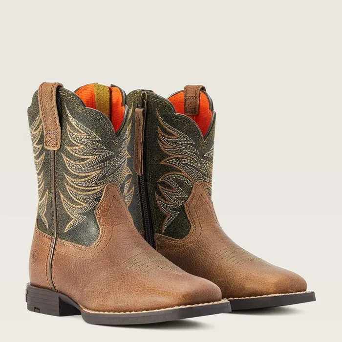 Kids Big Kids039 Footwear Ariat Child Firecatcher Western Boot Distressed Brown