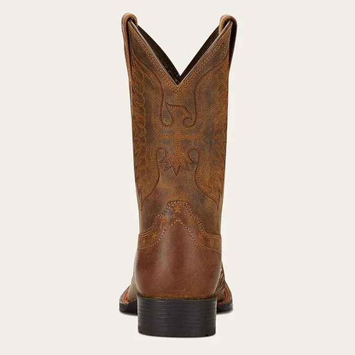 Kids Big Kids039 Footwear Ariat Honor Western Boot Distressed Brown
