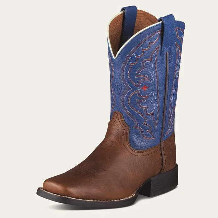 Kids Big Kids039 Footwear Ariat Quickdraw Western Boot Brown Oiled Rowdy