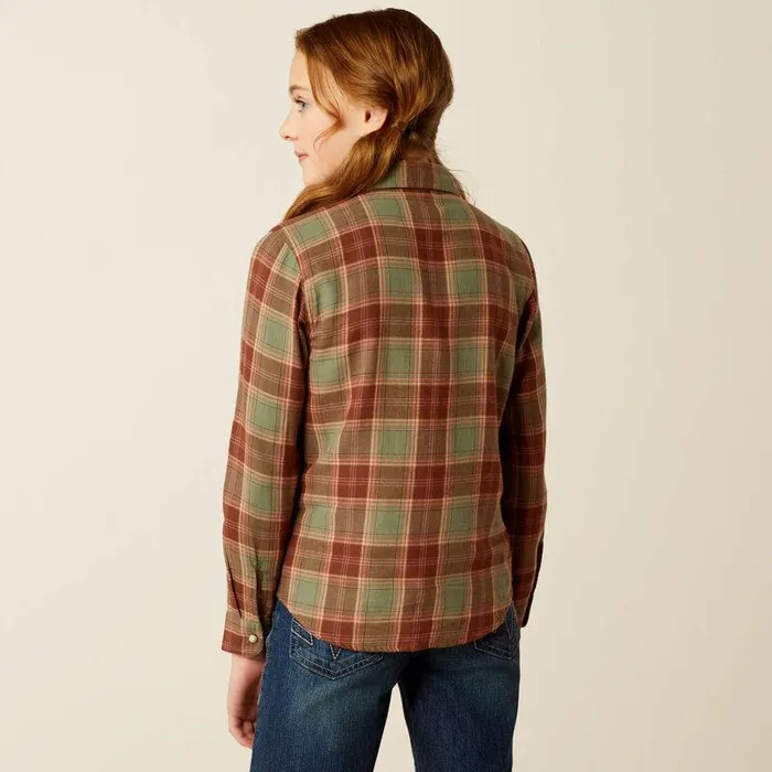 Kids Button Down Shirts Ariat Ava Plaid Shirt Oakwood Plaid