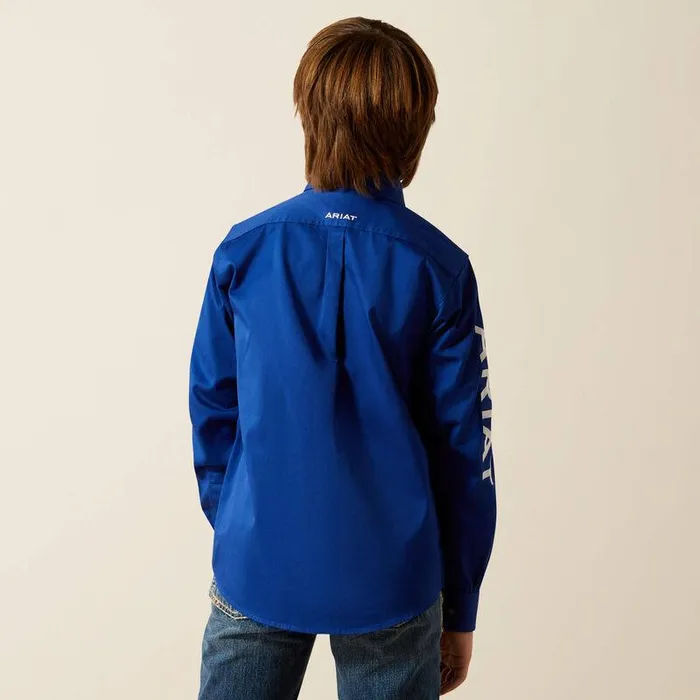 Kids Button Down Shirts Ariat Team Logo Twill Classic Fit Shirt Ultramarineandwhite Kids Button Down Shirts Ariat Team Logo Twill Classic Fit Shirt Ultramarineandwhite
