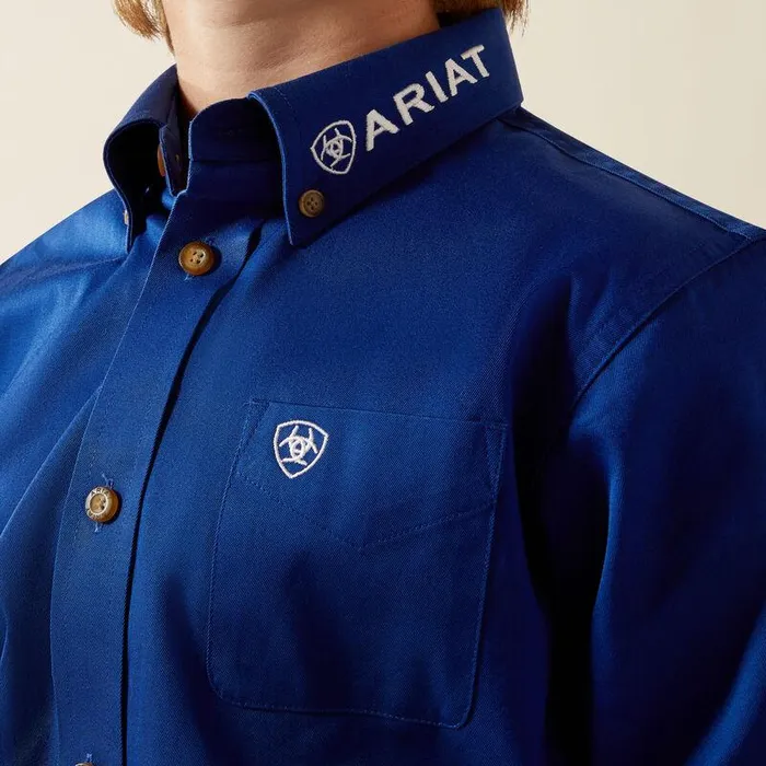 Kids Button Down Shirts Ariat Team Logo Twill Classic Fit Shirt Ultramarineandwhite Kids Button Down Shirts Ariat Team Logo Twill Classic Fit Shirt Ultramarineandwhite