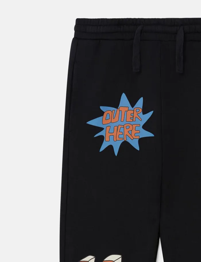 Kids Cosmic Cowboy Sweatpants Black Stella McCartney Pants and Shorts Kids Cosmic Cowboy Sweatpants Black Stella McCartney Pants and Shorts