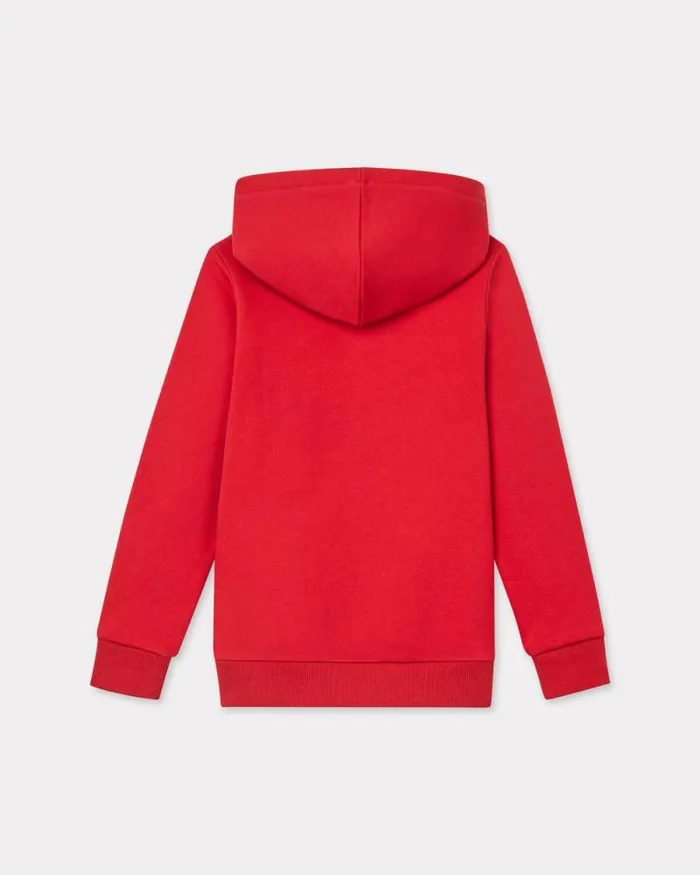 Kids Embroidered Cotton Hoodie Cherry Kenzo Tshirts And Sweatshirts
