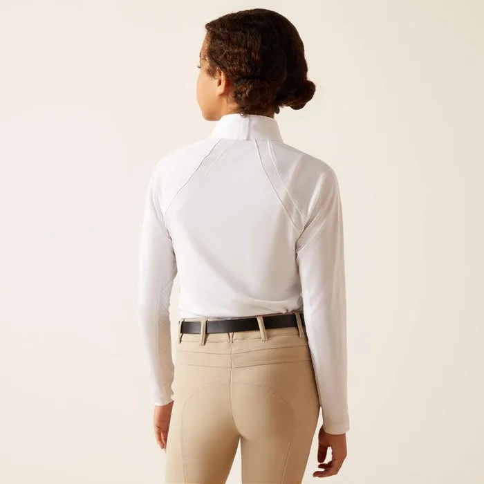 Kids English Riding Clothing Ariat Sunstopper 30 Show Shirt White