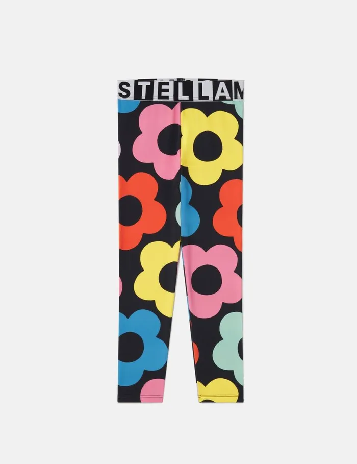 Kids Floral Pattern Leggings Multicolour Stella McCartney Pants and Shorts