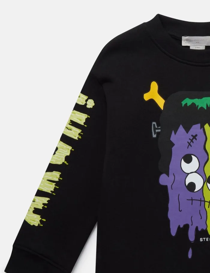 Kids Frankenstein Graphic Sweatshirt Black Stella McCartney TShirts And Sweatshirt Kids Frankenstein Graphic Sweatshirt Black Stella McCartney TShirts And Sweatshirt