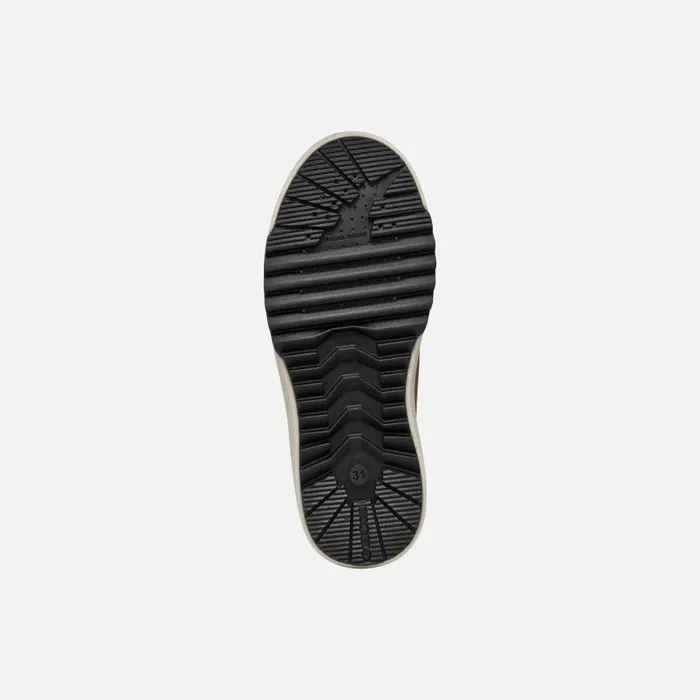 Kids Geox Boots BUNSHEE ABX BOY TobaccoBlack Waterproof Boots Tobaccoblack