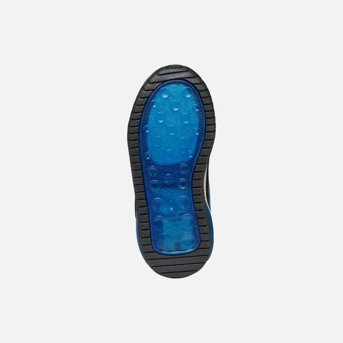 Kids Geox LightUp Shoes INEK BOY NavyTurquoise High Top Sneakers Navyturquoise