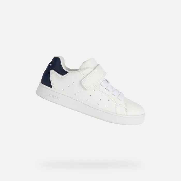 Kids Geox Sneakers ECLYPER A Low Top Sneakers White Kids SPORT BASIC Whitenavy